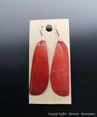 large paddle shape copper ear ring product photo